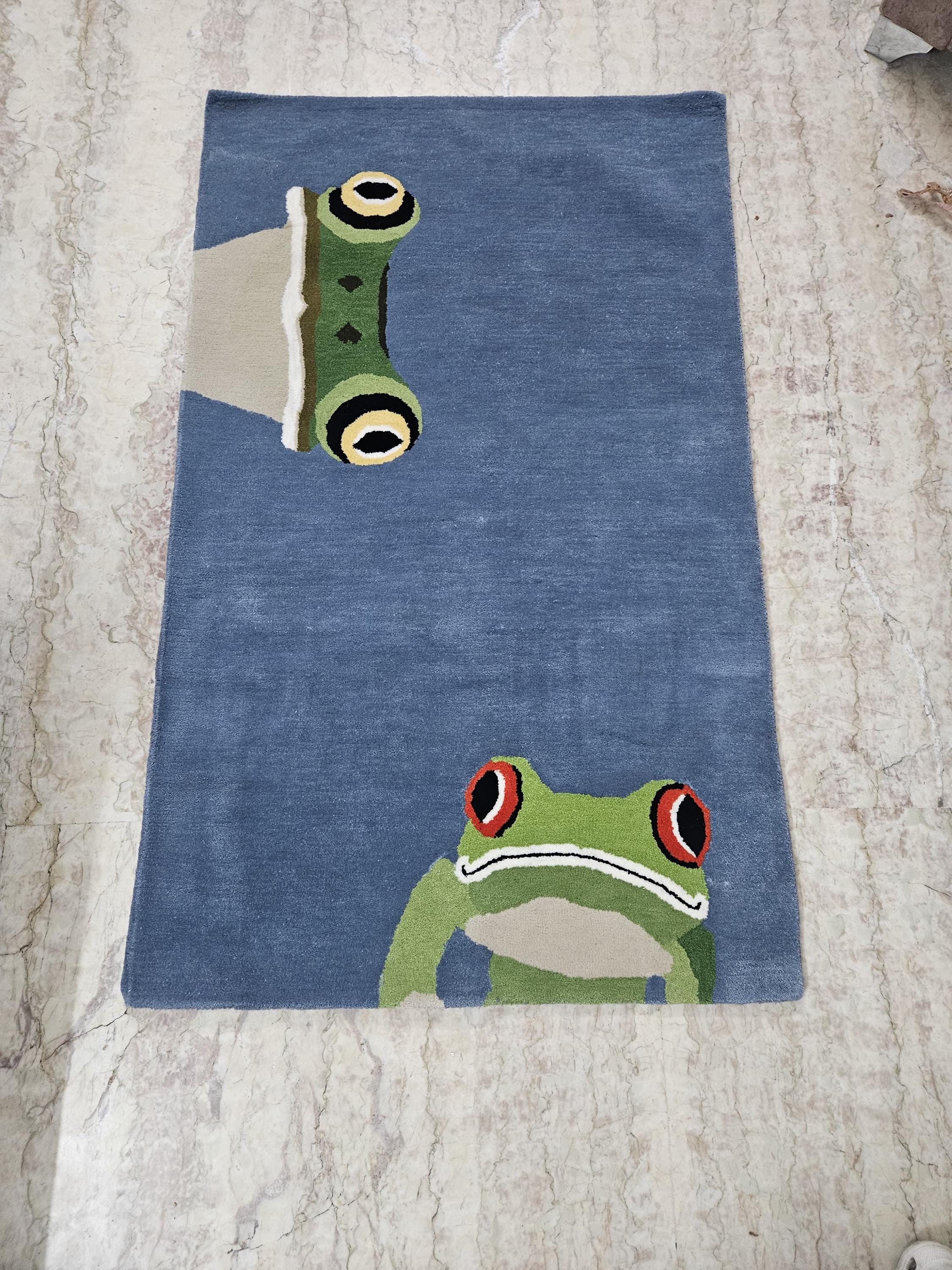 Frog Rug, Japanese Frog Rug , Cool Area Rug , Funky Rugs ,hand Tufted ...
