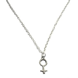 Female Symbol Necklace 18 Inches Silver Plated Boho Jewelry