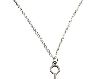 Female Symbol Necklace 18 Inches Silver Plated Boho Jewelry