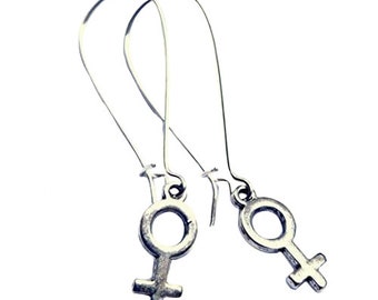 Female Symbol Earrings Silver Plated Nickel And Lead Safe Boho Jewellery