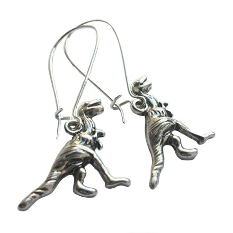 Dinosaur Earrings Silver Plated Nickel And Lead Free Boho Jewellery image 1