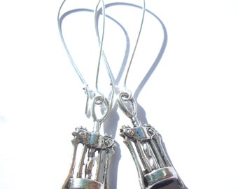 Corkscrew Earrings Silver Plated Wine O'Clock Boho Jewellery Nickel And Lead Free