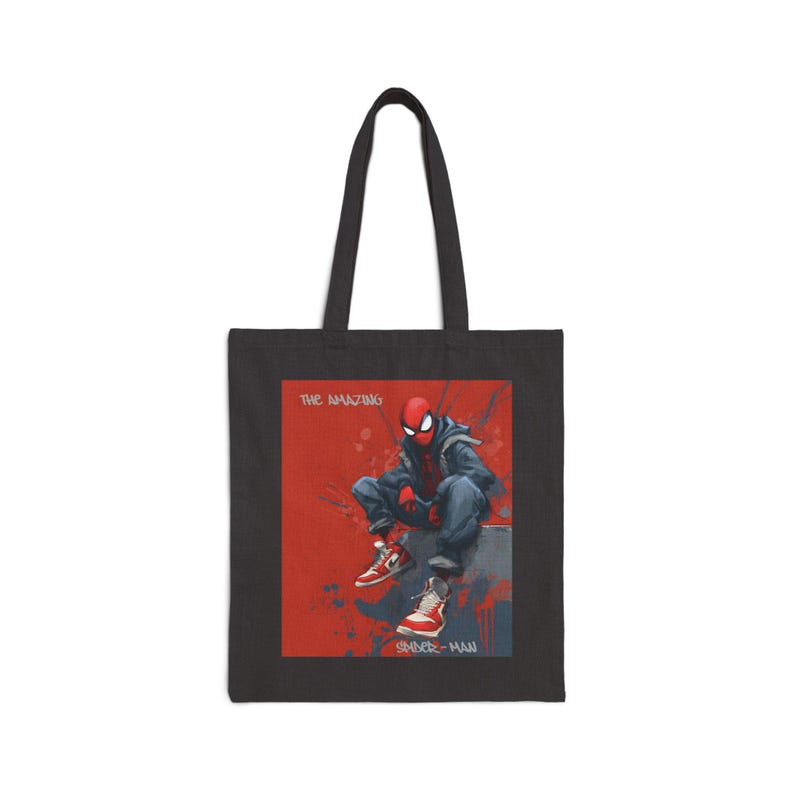 Spider-Man Poster Art Tote Bag | Comic Hero Canvas Tote image 2