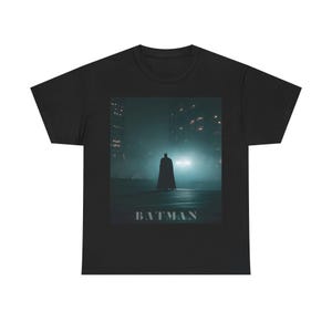Batman silhouette Tee | Gotham night graphic t-shirt image 2