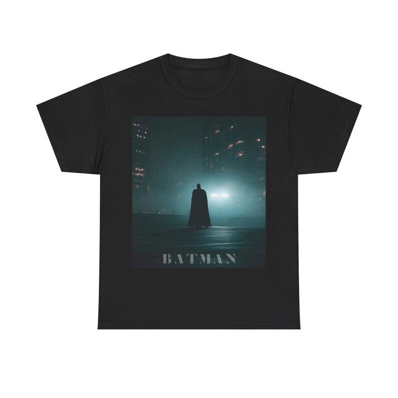 Batman silhouette Tee | Gotham night graphic t-shirt image 2