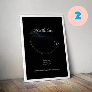 Impresión personalizada de cielo nocturno / Regalo de aniversario / Póster de cielo nocturno / Póster de mapa estelar / Regalo de boda / Regalo personalizado / Descarga digital
