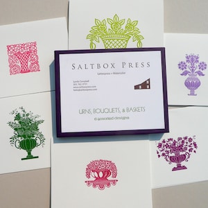 Urns, Bouquets and Baskets, boxed set of 6 cards