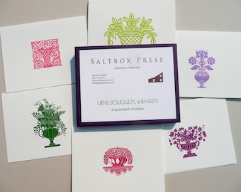 Urns, Bouquets and Baskets, boxed set of 6 cards