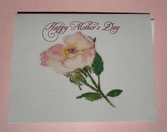 Single Rose, Watercolor, Mother's Day