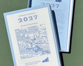 2027 Letterpress Calendar