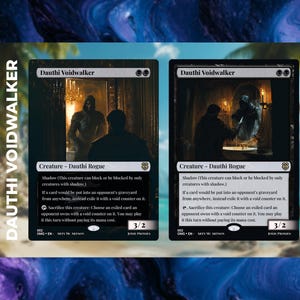 Dauthi Voidwalker – Tarjeta MTG personalizada premium / Arte completo o enmarcada / Commander / Compatible con EDH