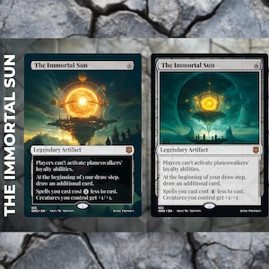 El Sol Inmortal – Carta MTG personalizada premium / Arte completo o enmarcada / Commander / Compatible con EDH