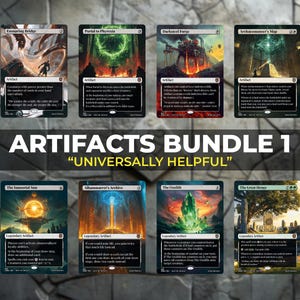 Paquete de artefactos 1: Carta MTG personalizada premium / Arte completo o enmarcada / Commander / Compatible con EDH
