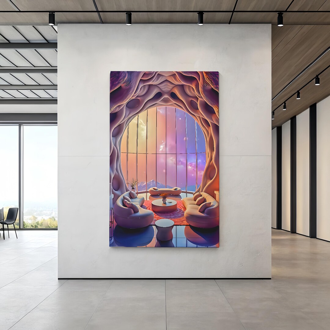 Celestial Nest – Futuristic AI Digital Art, High Resolution Printable ...