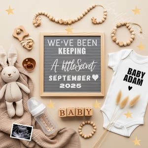 Digital Pregnancy Announcement - Baby Announcement- Digital Download - Instant Download- We&#39;ve Been Keeping a Secret Baby Reveal