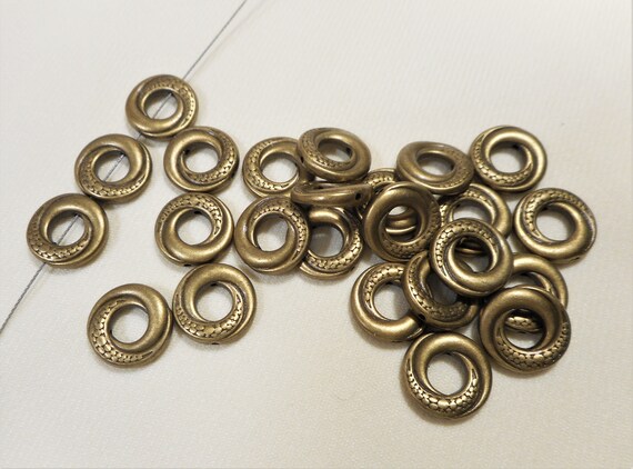 Tibetan Silver Double Sided Beads Charm Retro Spacer Jewelry Findings 15x4mm