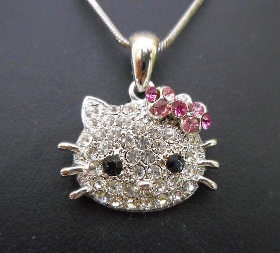 Hello Kitty Rhinestone Necklace | Womens jewelry necklace, Rhinestone  necklace, Pink rhinestones