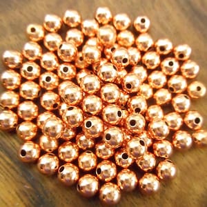 Perline In Metallo Lucido 3mm - 100 Pezzi Per Fai Da Te