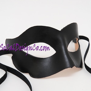 Black Leather Mask, Unisex Mask, Women&#39;s Masquerade Mask, Men&#39;s Mask, Venetian Mask, Masquerade Mask Men, Masquerade Mask, Mardi Gras Mask