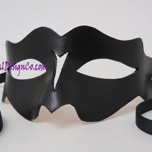 Womens Masquerade Mask - Black - Leather Mask - Halloween Mask - Masquerade Mask - Leather Masks – Venetian Mask – Black Leather Mask