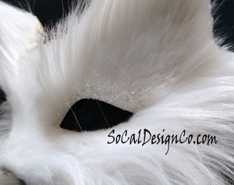 Cat Mask, Cat Mask Masquerade, Custom Cat Mask, Custom Animal Mask, White Cat Mask, Commissioned Cat Mask, Cat Costume Mask, Pet Play Mask
