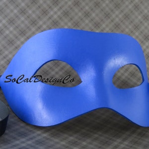 Blue Leather, Masquerade Mask, For Men, Leather Mask, Halloween Mask, Leather Masks, Venetian Mask, Blue Leather, Mask, Halloween, Costume