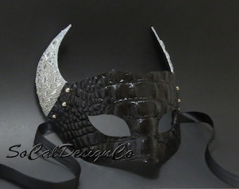 Black and White, Masquerade Mask, Leather Mask, Black Leather Mask, Mask For Woman, Mens Mask, Masquerade Masks, Venetian Mask, Masquerade