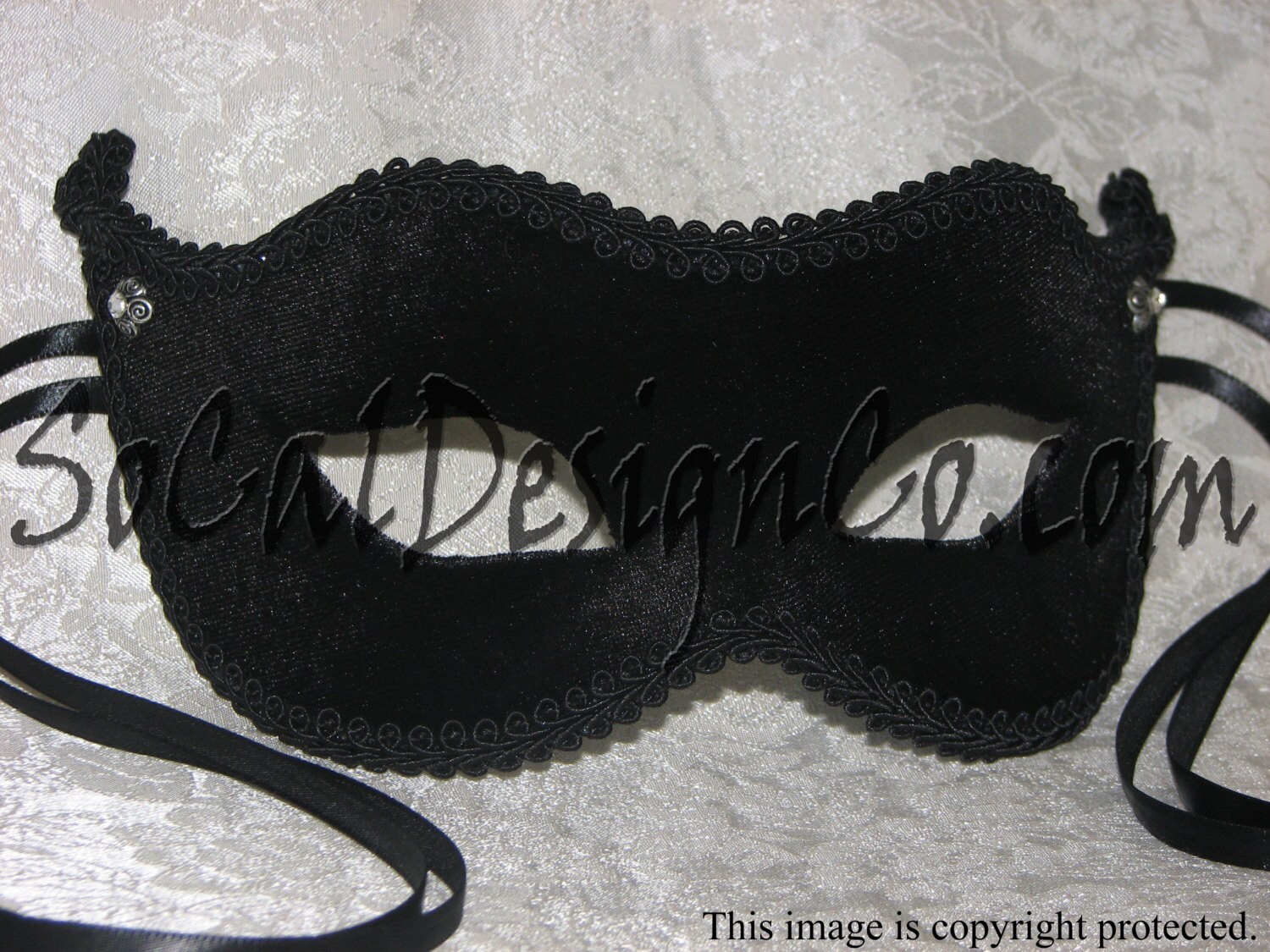 Black Velvet Masquerade Mask Black Velvet Masquerade Mask