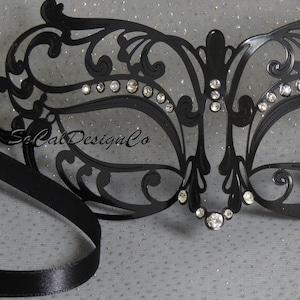 Masquerade Masks Woman, Black Mask, Womans Mask, Metal Mask, Laser Cut, Masquerade, Venetian Mask, Mardi Gras Mask, Masquerade Ball Masks