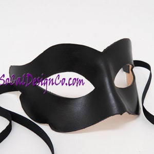 Womens Masquerade Mask - Black - Leather Mask - Halloween Mask - Masquerade Mask - Leather Masks – Venetian Mask – Black Leather Mask