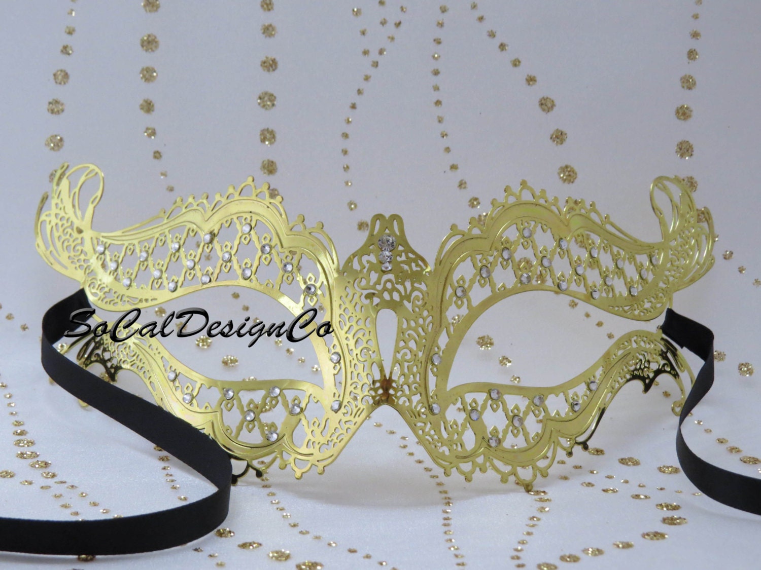 Venetian Mardi Gras Masquerade Mask worn by Elena Gilbert (Nina Dobrev) in  The Vampire Diaries