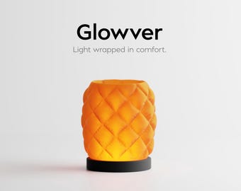 Lampa stołowa LED drukowana w 3D | Nowoczesna lampka nocna USB | Kompaktowa, designerska lampa matowa | Dekoracyjna lampa Glowver