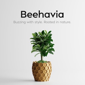 3D Blumentopf „Beehavia“ – Honigwaben Design – Pflanzgefäß in verschiedenen Größen & Farben