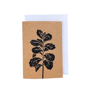 Planta de tarjetas plegables de linograbado