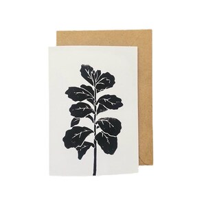 Planta de tarjetas plegables de linograbado