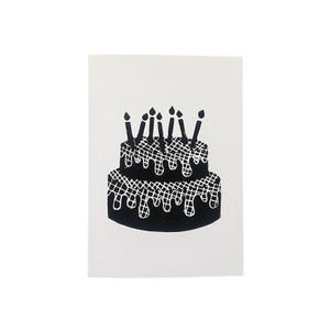 Linoldruck Klappkarte Geburtstag