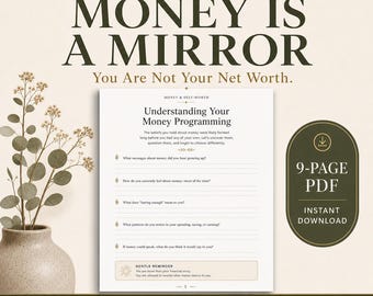Quaderno di esercizi "Il denaro è uno specchio" / PDF sulla mentalità finanziaria / Diario di guarigione finanziaria