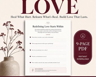 Manuale di deprogrammazione dell'amore / Riprogrammazione delle relazioni (PDF) / Diario dell'amor proprio (download immediato)