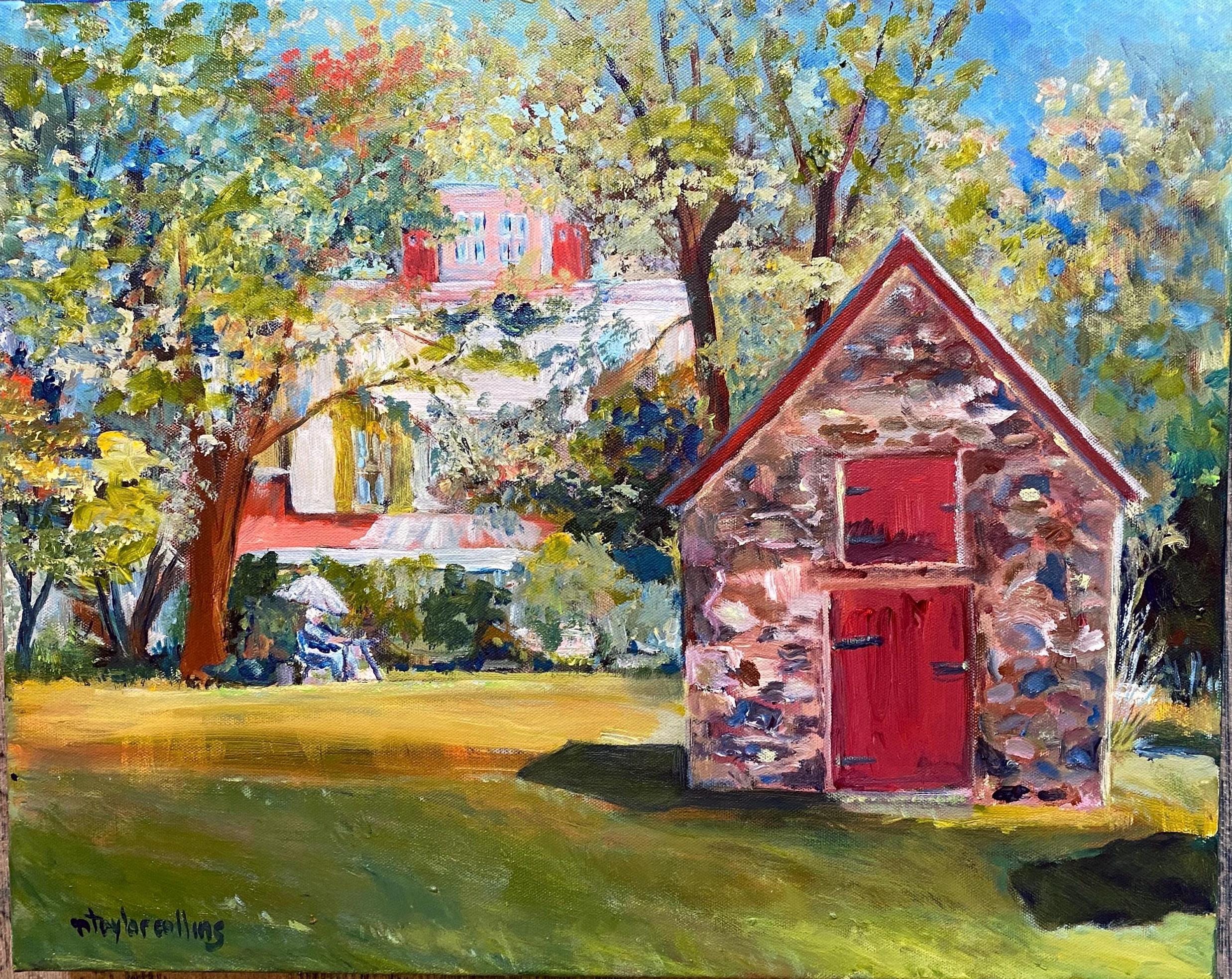 Plein Air at Brandywine Battlefield - acrylic painting by N Taylor Collins 16x20 gallery wrapped