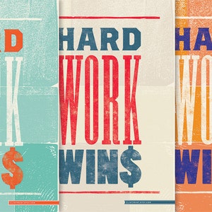Hard Work WINS - Poster