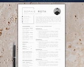 Moderne Bewerbungsvorlage | Tabellarische Lebenslaufvorlage 2025 | deutsch, Word | Komplettset | CV template | Anschreiben | Sophie Roth