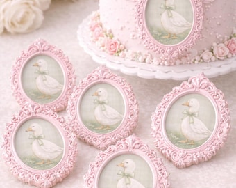 Edible Baroque Frames with Custom Image | Dessert Decor | Vintage treat frames