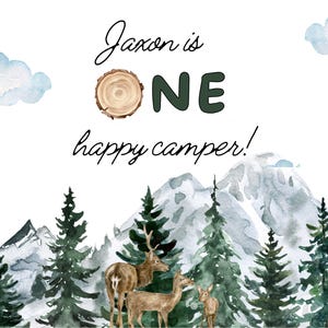 One Happy Camper Cake Topper: Edible Image, Customizable