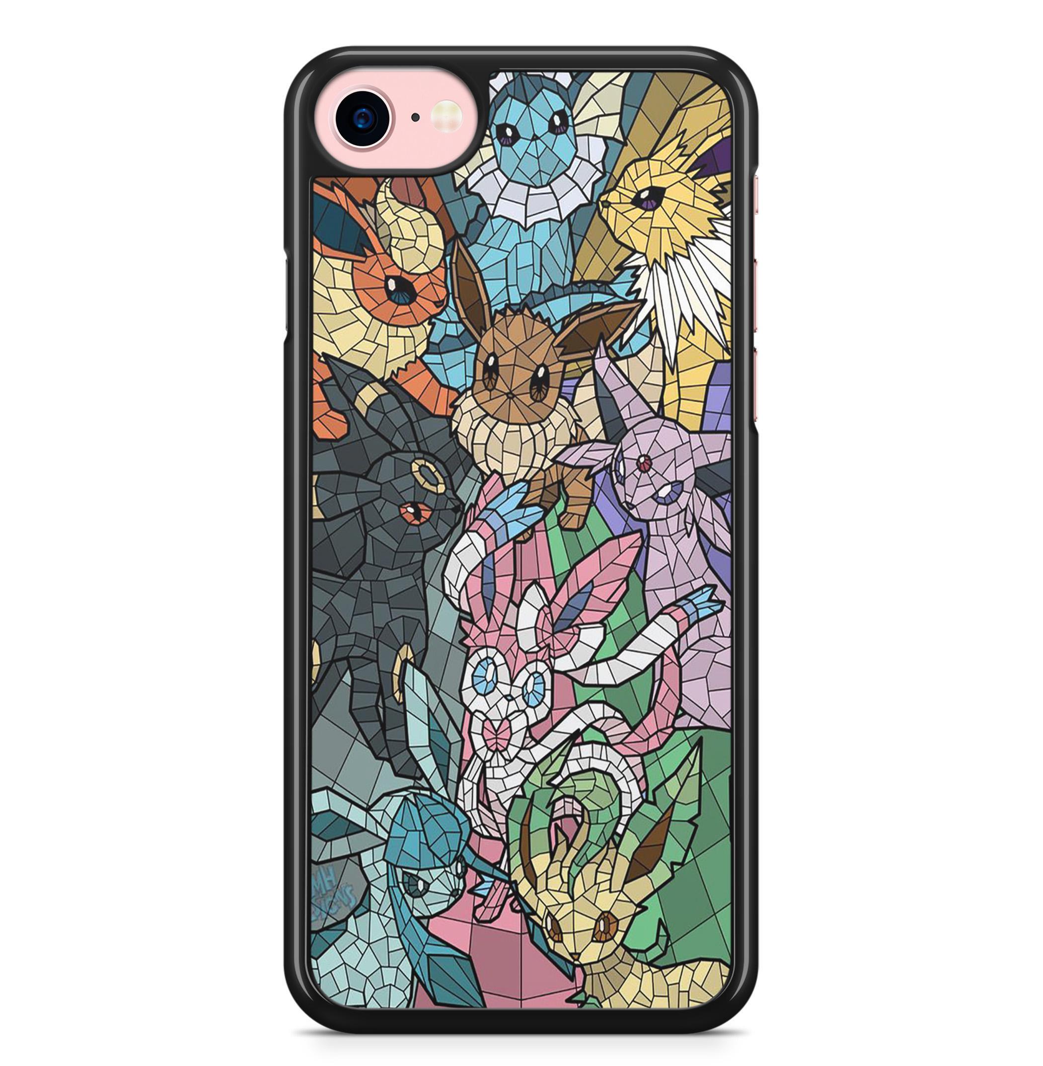 iPhone and Samsung case eevee evoli evolutions pokemon prismatic
