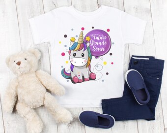 White T-shirt for girls - Future big sister - Baby shower gift