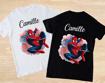 Black or White T-Shirt - Spider Man - Men Women Children