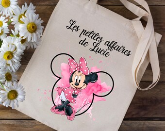 Torba z nadrukiem imienia - Myszka Minnie Disney - dzieci w wieku przedszkolnym