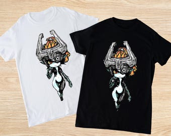 Camiseta preta ou branca - Midna de The Legend of Zelda: Twilight Princess - Masculina, Feminina e Infantil