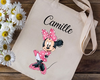 Torba z nadrukiem imienia - Minnie Mouse Disney - dzieci w wieku przedszkolnym