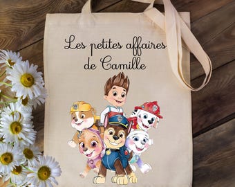 Tote bag sac   personnalisé avec votre prénom - cars - école crèche enfants